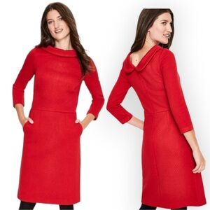 Boden Scarlet Textured Mini Dress